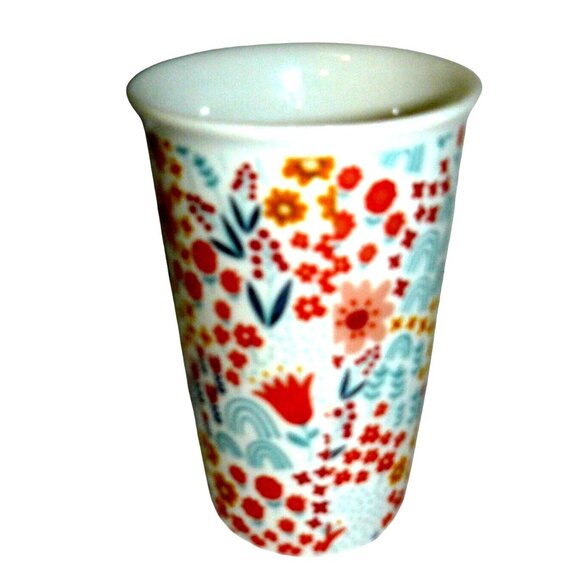 World's Best Mom Ceramic Tea Coffee Tumbler Mug with Floral Design 16 fl oz - Picture 2 of 3